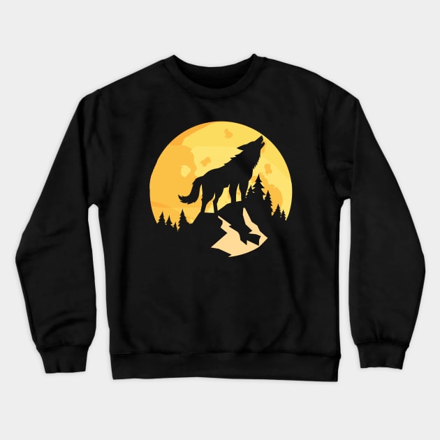 wolf Crewneck Sweatshirt by busines_night